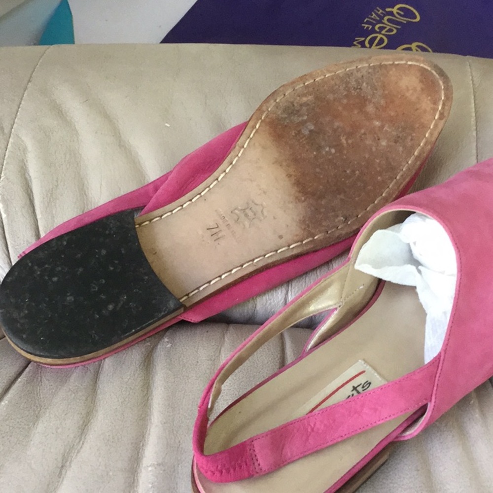 Pink suede shoes, 7M - Picture 5 of 6